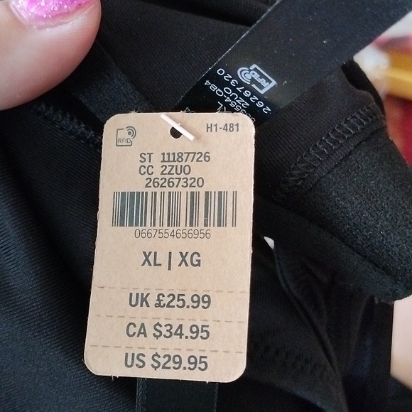 GYM TO SWIM BODYWRAP TOP,  Black, Size XL - Picture 3 of 3